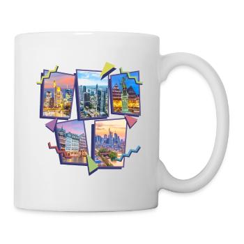 Frankfurt Germany City Skyline Collage - Mug - white - Right