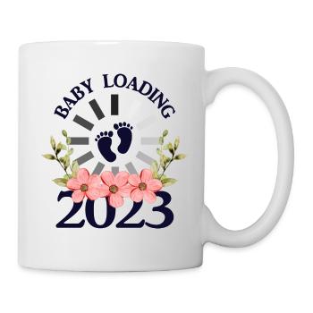 Baby is charging Baby is coming in 2023, expectant mother - Mug - white - Right