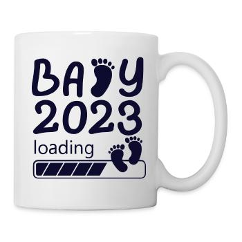 Baby is coming in 2023, pregnancy-to-be mom - Mug - white - Right
