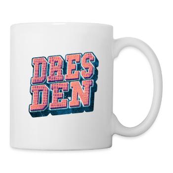 Dresde Allemagne City Font Vintage Rétro - Mug blanc - blanc - Droite