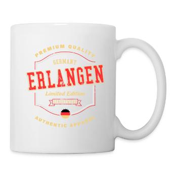 Erlangen Germany City Font Vintage Retro - Mug - white - Right