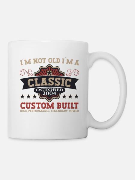 Klassiker Oktober 2004 18. Geburtstag Geschenk - Tasse - Weiß