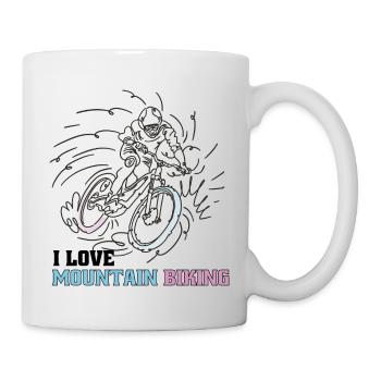 J’adore le VTT - Mug blanc - blanc - Droite