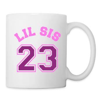 Lil Sis 2023 Kleine Schwester Baby Geburt Kind - Tasse - Weiß - Rechts