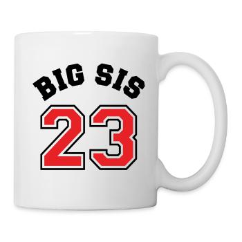Big Sis 2023 Grande Sœur Bébé Fille De Naissance - Mug blanc - blanc - Droite