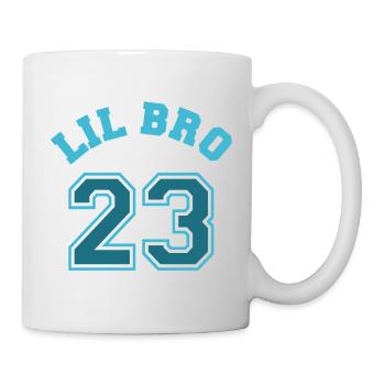 Lil Bro 2023 Kleiner Bruder Baby Geburt Junge - Tasse - Weiß - Rechts