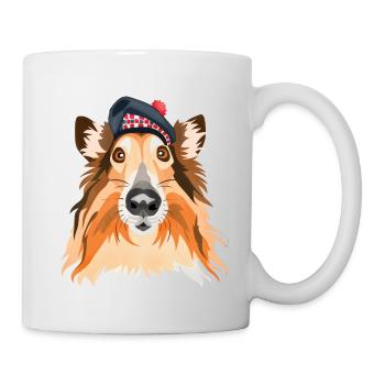 Schottischer Collie - Tasse - Weiß - Rechts