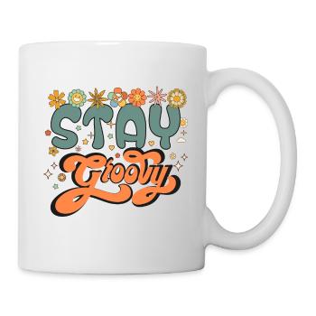 Retro Aufenthalt groovy, Süßes Halloween, Thanksgiving - Tasse - Weiß - Rechts