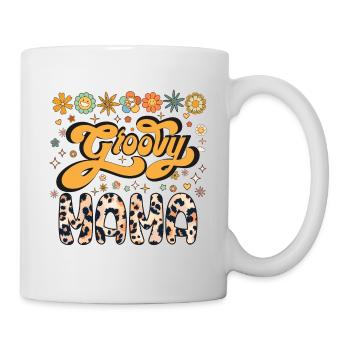 Maman florale mignonne, Groovy Mama, Fête des mères, Maman - Mug blanc - blanc - Droite