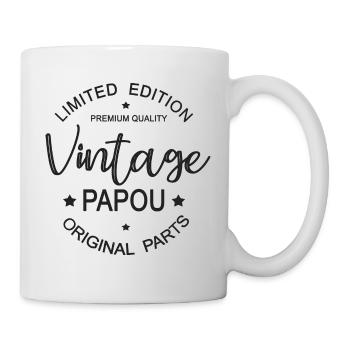 Vintage Papou Cool Geburtstag Geschenk Opa - Tasse - Weiß - Rechts