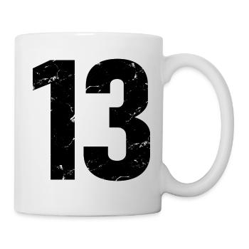 Cool Number 13 - 13 Years Old 13th Birthday Gift - Mug - white - Right