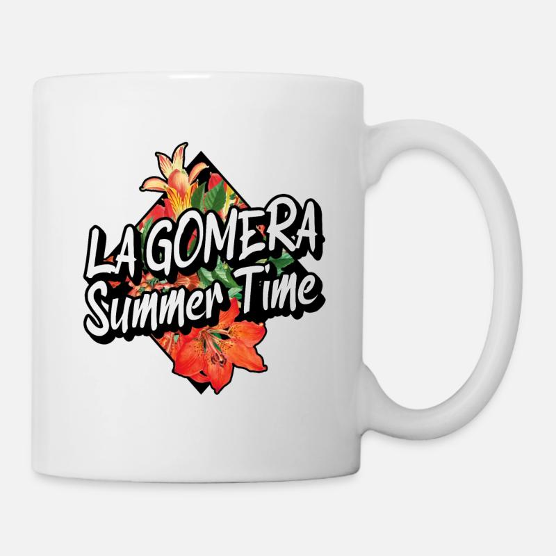 La Gomera Sommer Sonne Strand Meer Palmen - Tasse - Weiß