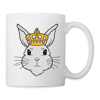King Rabbit Crown Face - Mug - white - Right