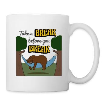 Illustration Bär in Hängematte - Tasse - Weiß - Rechts