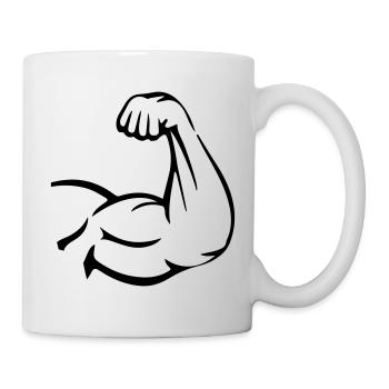 Arm muscles biceps - Mug - white - Right