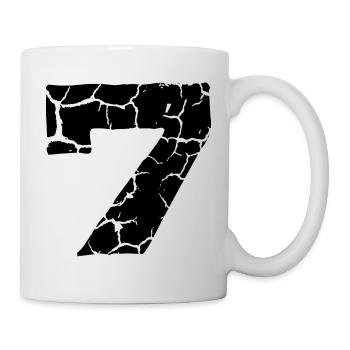 Maillot numéro 7 - Mug blanc - blanc - Droite
