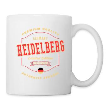 Heidelberg Deutschland Stadt Schrift Vintage Retro - Tasse - Weiß - Rechts
