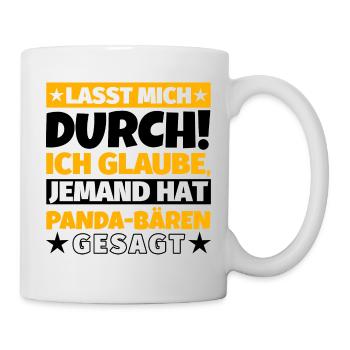 Panda-Bären - Tasse - Weiß - Rechts