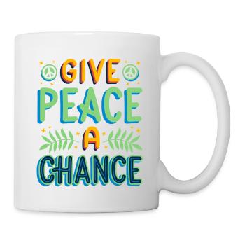 Give peace a chance, original gift idea - Mug - white - Right