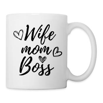 femme maman patron - Mug blanc - blanc - Droite
