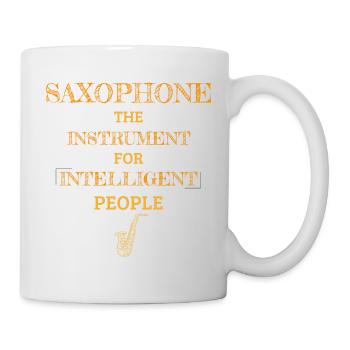 Instrument de saxophone pour personnes intelligentes TR - Mug blanc - blanc - Droite