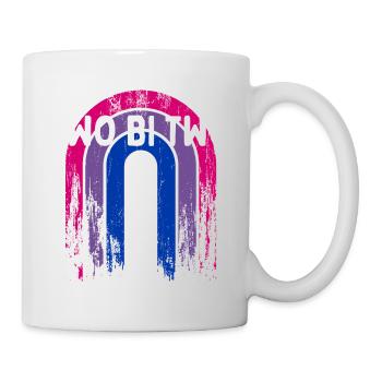 Deux Bi Deux Bisexuels LGBTQ Bi Pride LGBT Dictons LGBT - Mug blanc - blanc - Droite