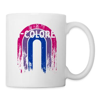 Bi-Colored Bisexual LGBTQ Bi Pride LGBT Sayings - Mug - white - Right