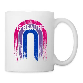 Bi Is Beautiful Bisexual Motivational Quote Bi - Mug - white - Right