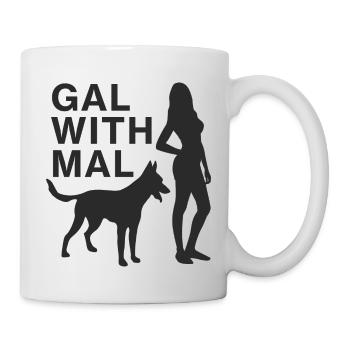 Gal with Mal - Belgian Shepherd Malinois - Mug - white - Right