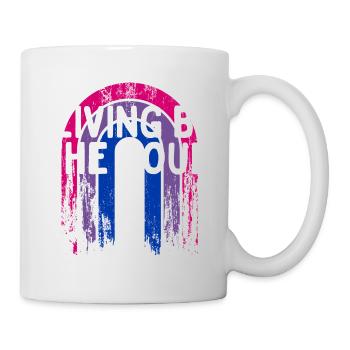 Vivre Bi l’heure Bisexuel LGBTQ Bi Pride LGBT - Mug blanc - blanc - Droite