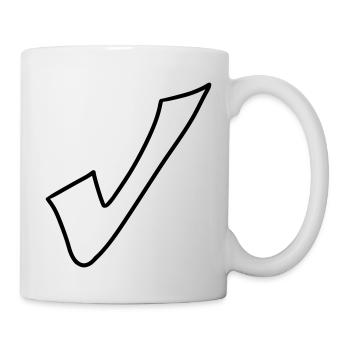 Crochet Emoji Esquisse Dessin Noir - Mug blanc - blanc - Droite