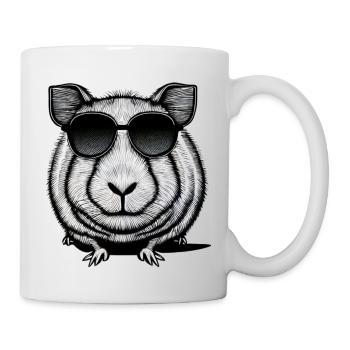Guinea pig cool sunglasses funny design 3 - Mug - white - Right