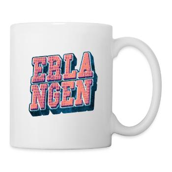 Erlangen Germany City Font Vintage Retro - Mug - white - Right