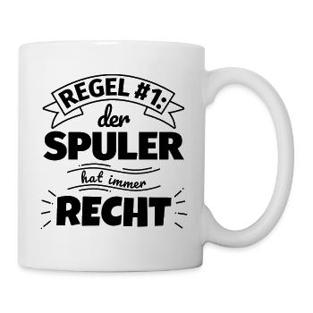 Spuler Geschenke – Hat immer Recht - Tasse - Weiß - Rechts