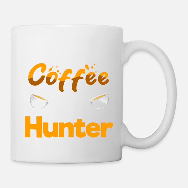 Half Coffee Half Hunter Funny Hunting Humor - Tasse - Weiß