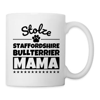 Stolze Staffordshire Bullterrier Mama - Tasse - Weiß - Rechts
