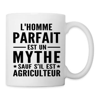 l homme parfait est agriculteur - Mug blanc - blanc - Droite