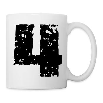 Maillot 4 numéros - Mug blanc - blanc - Droite