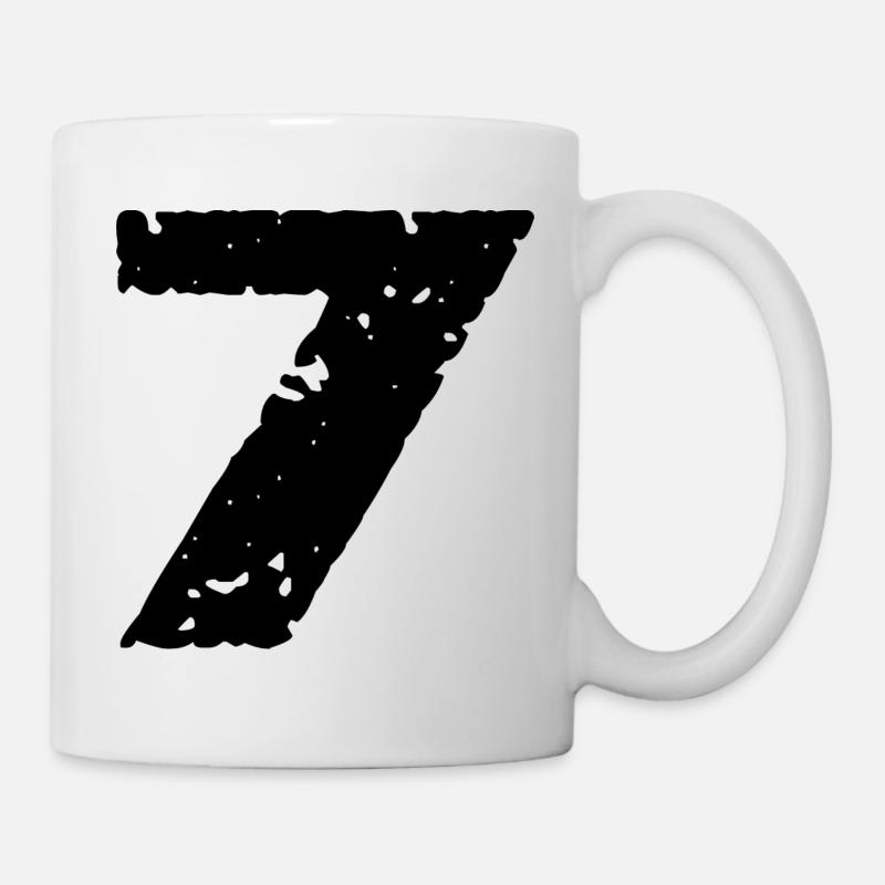 7 Zahl Trikot - Tasse - Weiß