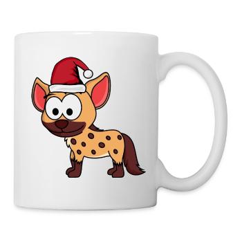 Hyène Comic Noël - Mug blanc - blanc - Droite
