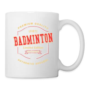 Badminton Federball Sport Vintage Retro - Tasse - Weiß - Rechts