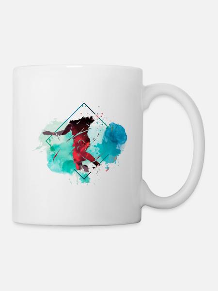 Basketball Basketballspieler Dunking Splash Bunt - Tasse - Weiß