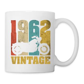 1962 Né anniversaire motard moto cadeau - Mug blanc - blanc - Droite