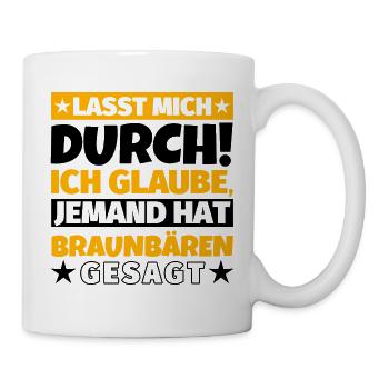 Braunbären - Tasse - Weiß - Rechts