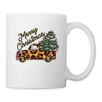 christmas truck, Merry Christmas Holiday - Mug - white - Right