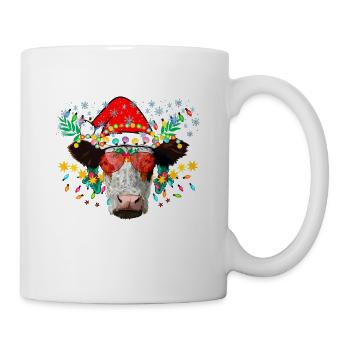 Weihnachtskuh, Western Christmas, Christmas Highla - Tasse - Weiß - Rechts