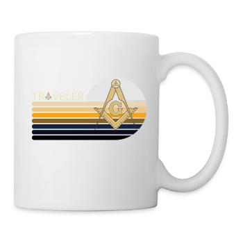 Francs-maçons Franc-maçonnerie Compass Tshirt - Mug blanc - blanc - Droite