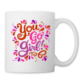 Girl Power Red Pink Purple - Mug - white - Right