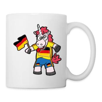 Licorne folle allemande - Mug blanc - blanc - Droite