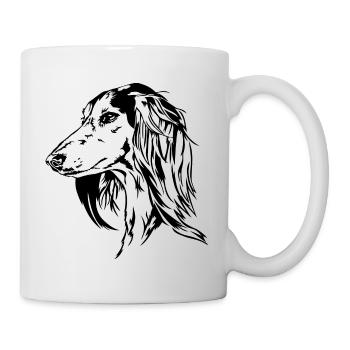 SALUKI Portrait Greyhounds Wilsigns - Mug blanc - blanc - Droite